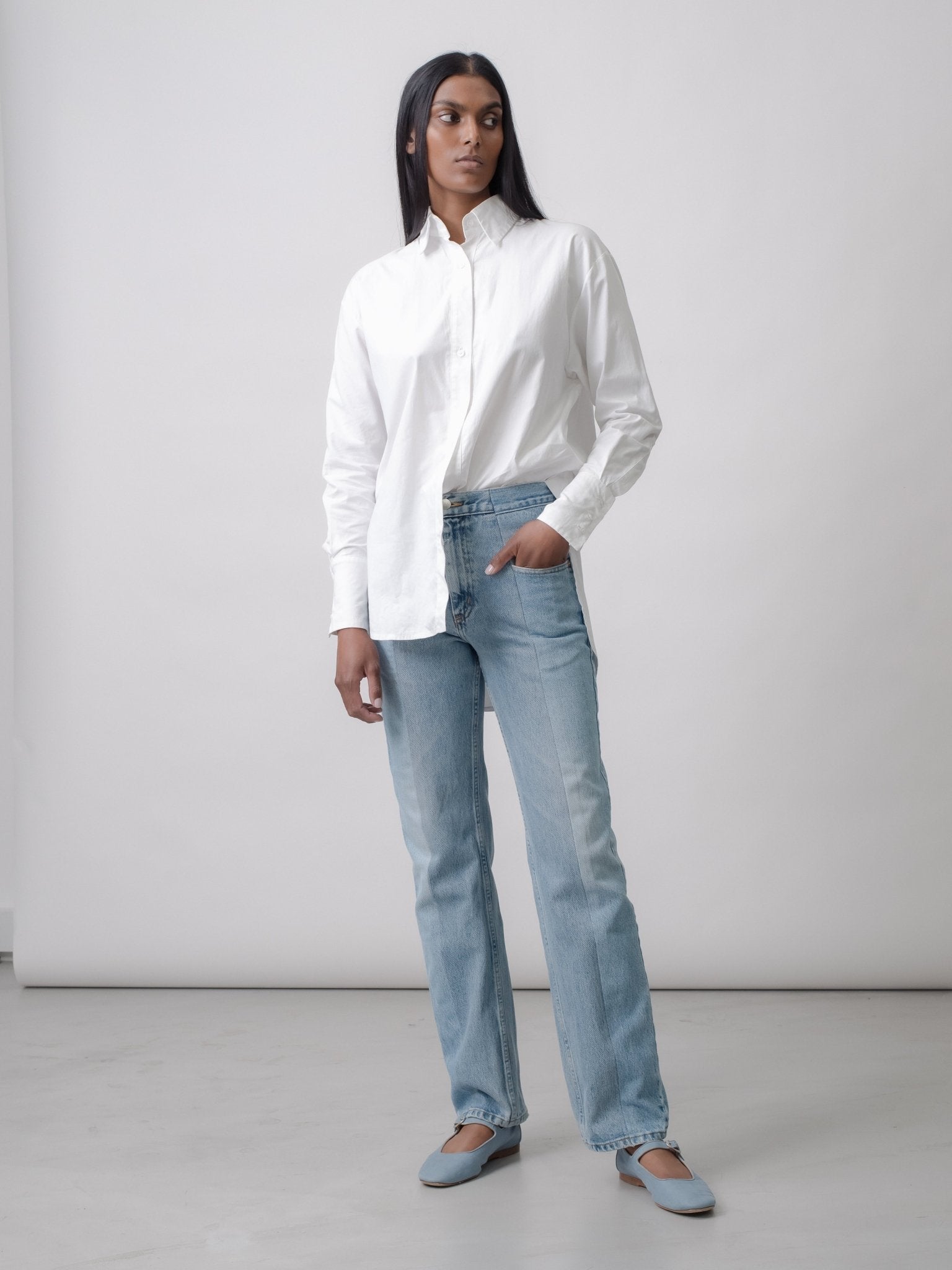 Light Blue Stovepipe Jeans - E.L.V. Denim