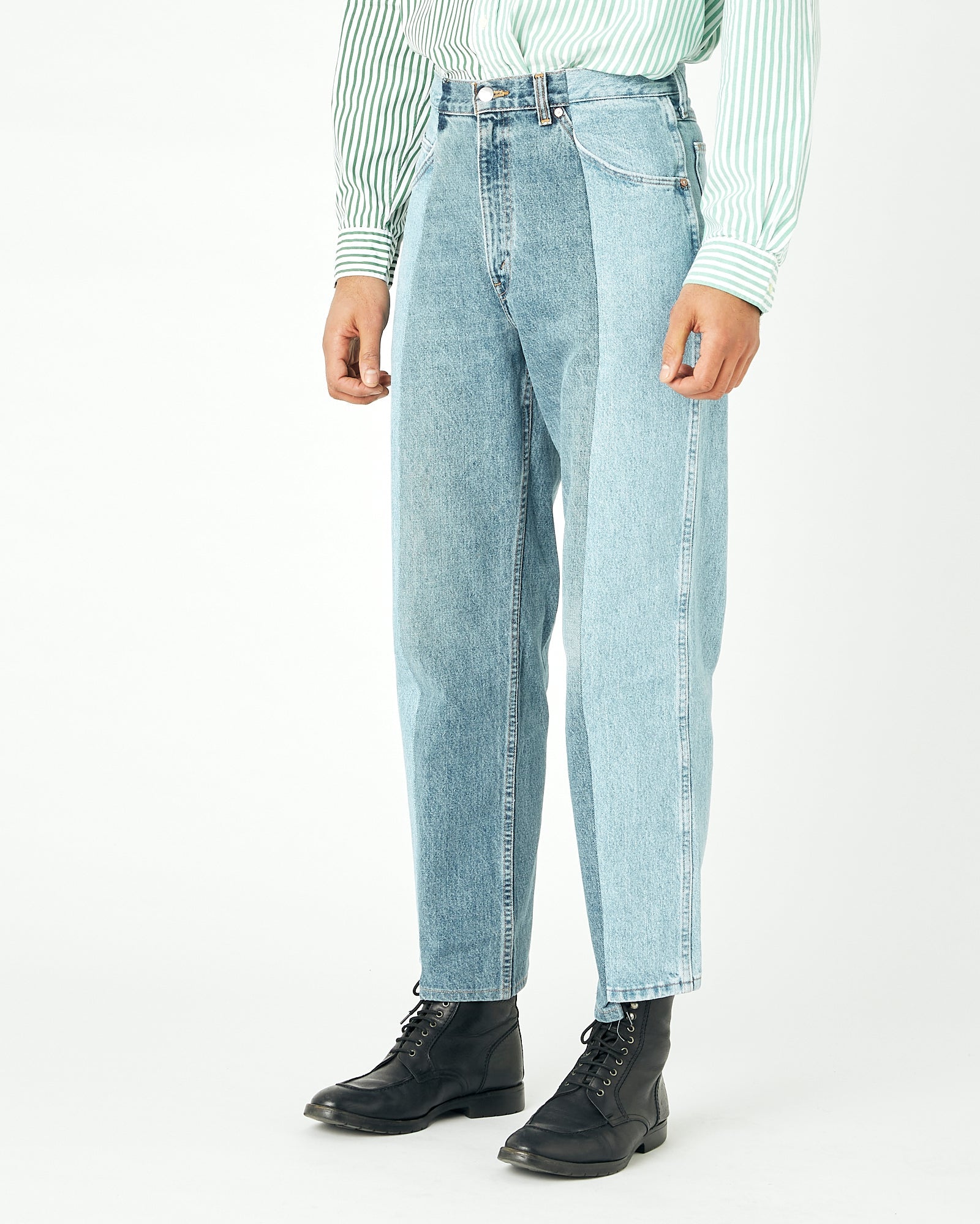 Light Mid Blue Contrast Garçon Jean - E.L.V. Denim