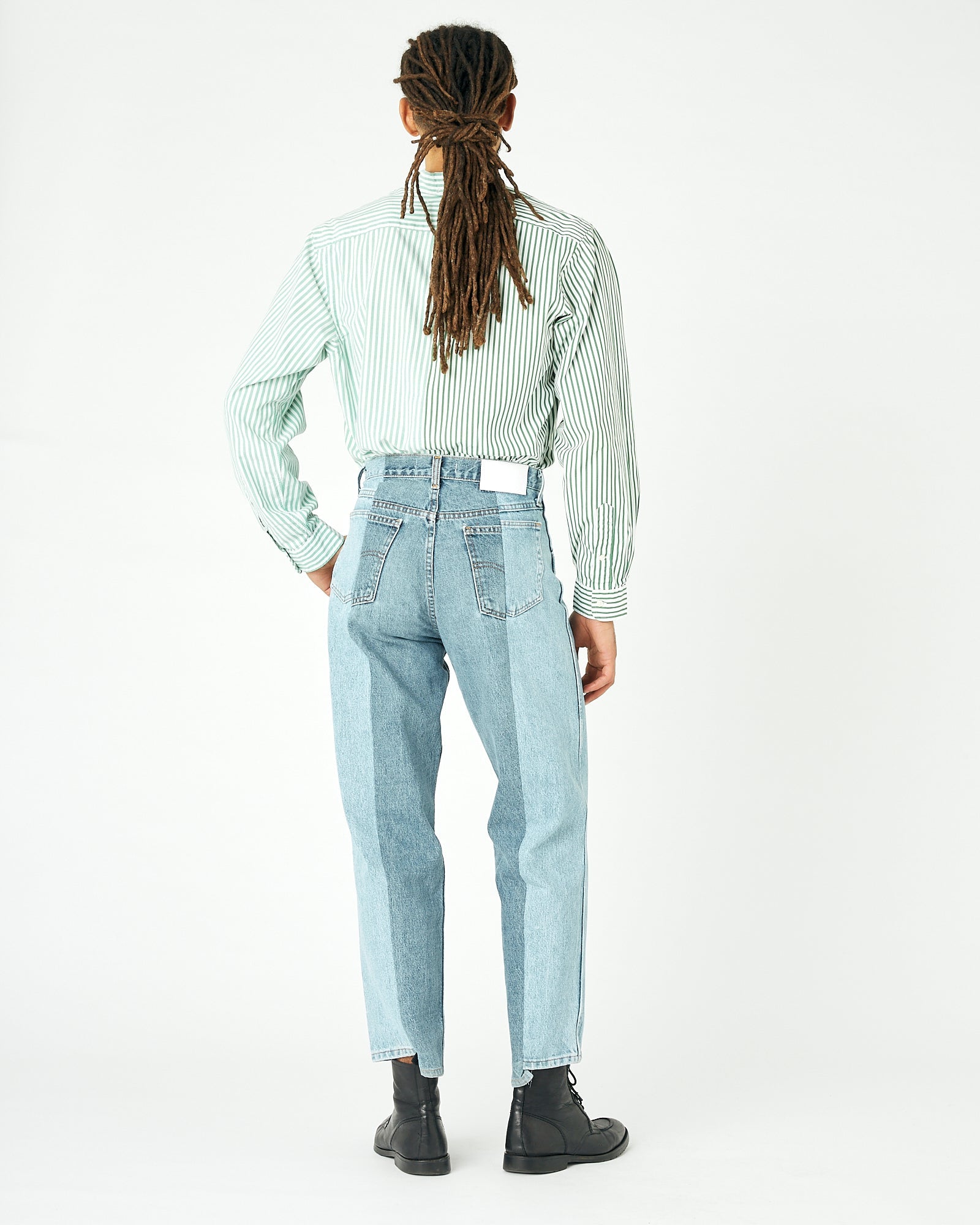 Light Mid Blue Contrast Garçon Jean - E.L.V. Denim