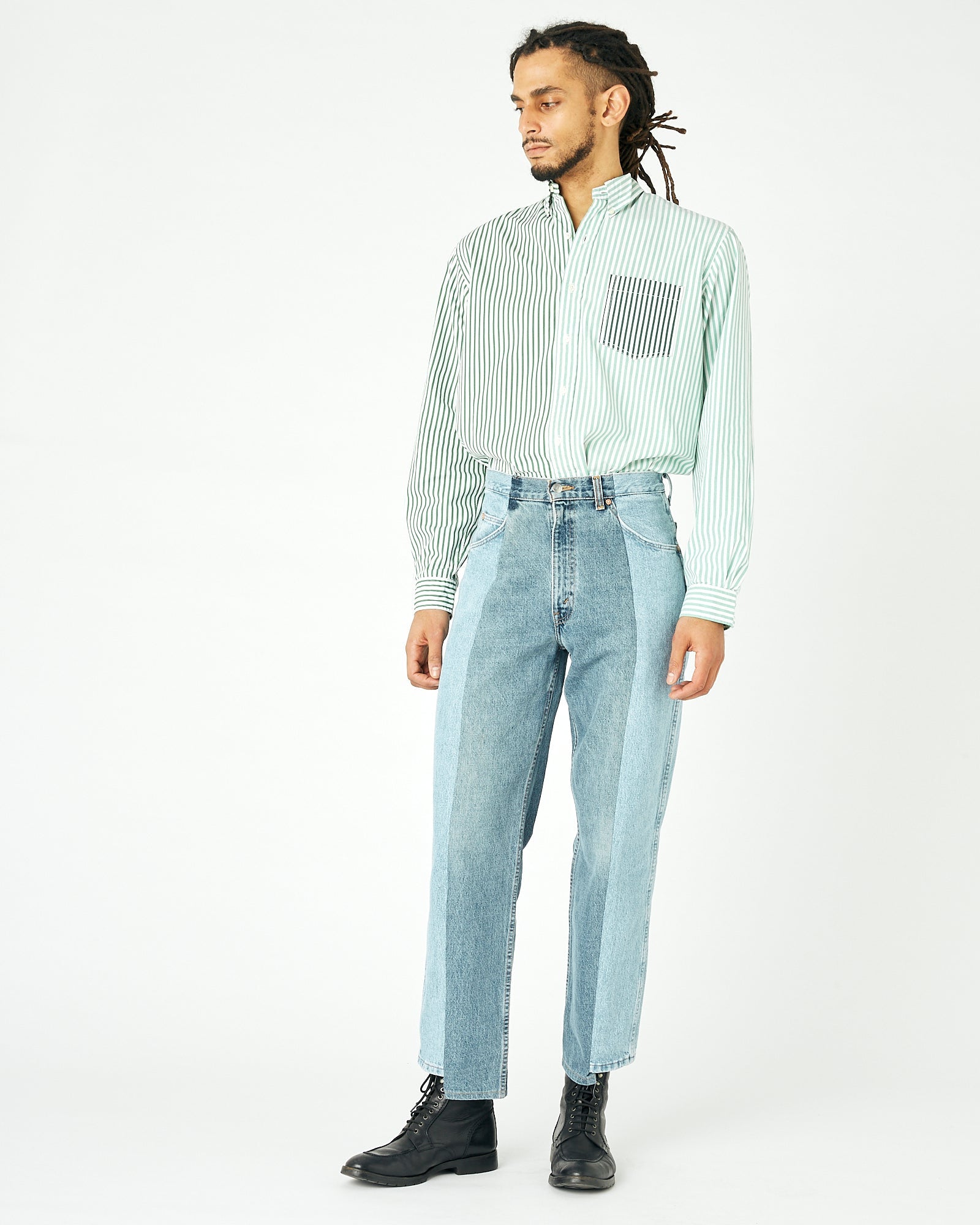 Light Mid Blue Contrast Garçon Jean - E.L.V. Denim