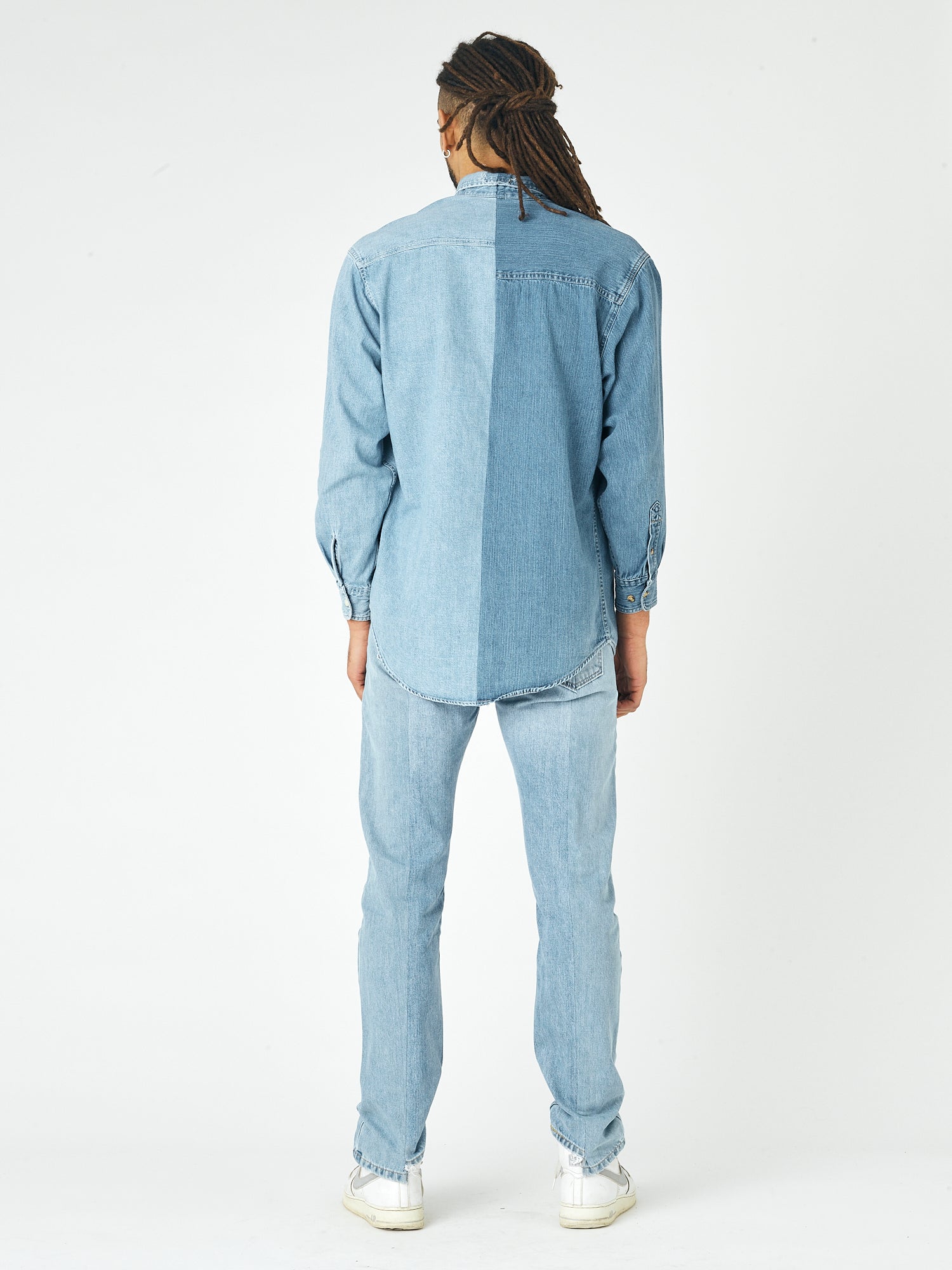 Mens Contrast Denim Shirt - E.L.V. Denim