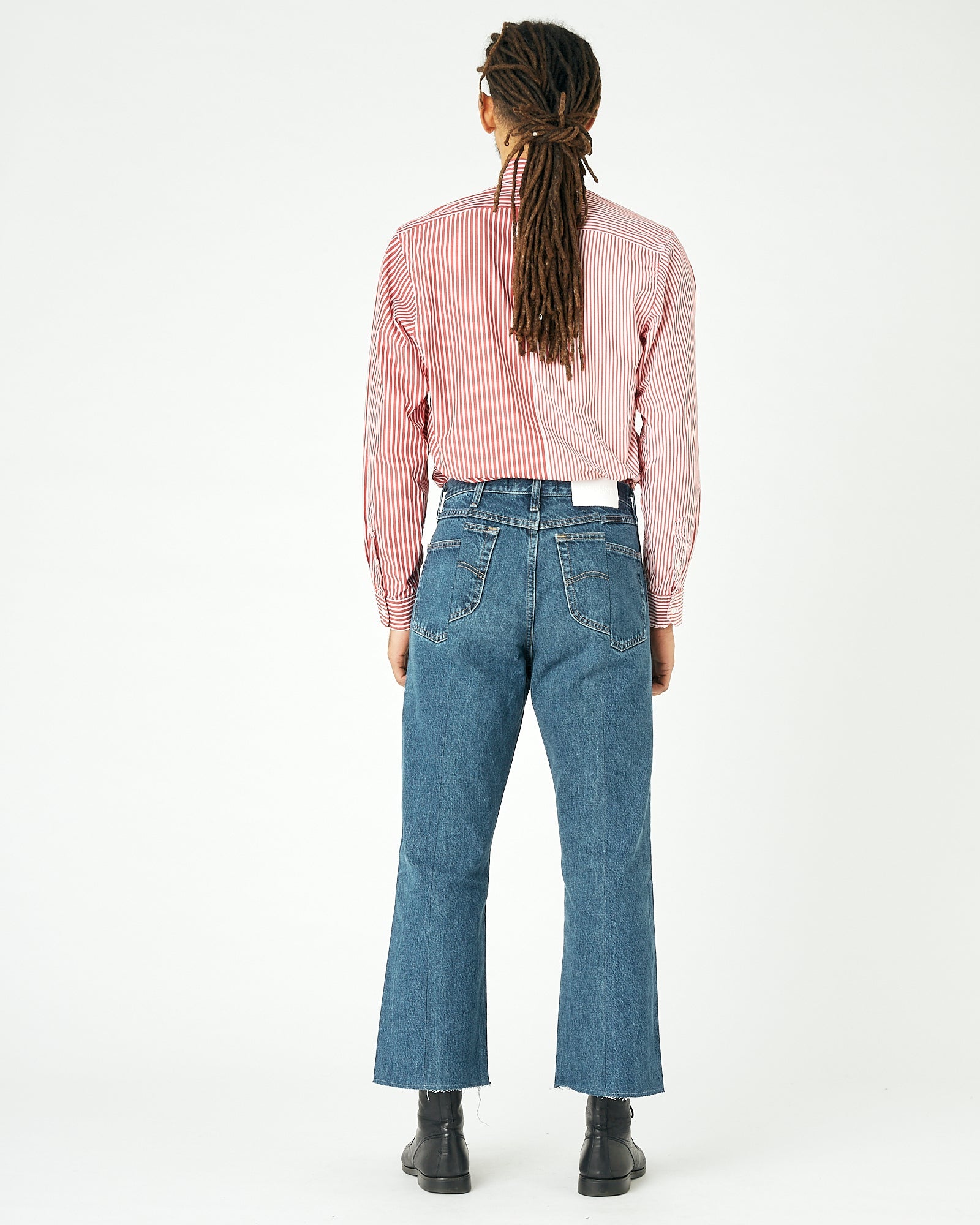 Mens Mid Blue Match Flare Jean - E.L.V. Denim