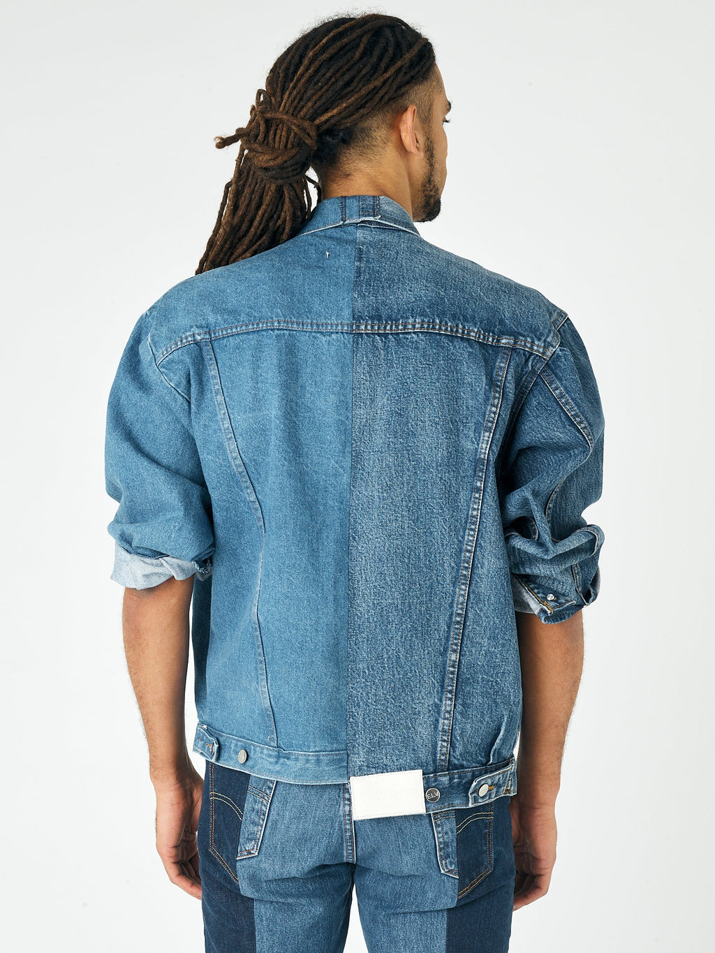 Mens Mid Blue Match Jacket - E.L.V. Denim