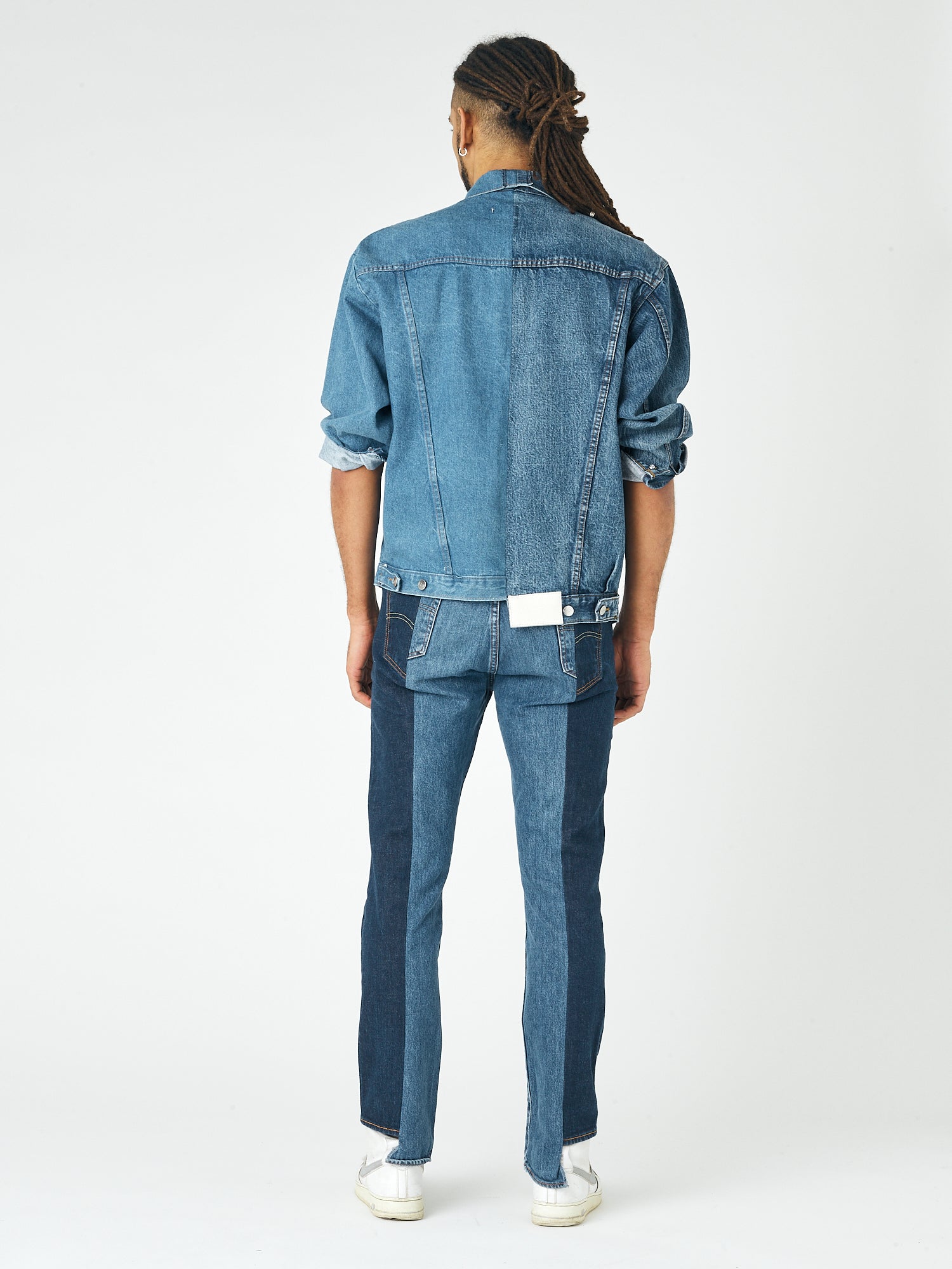 Mens Mid Blue Match Jacket - E.L.V. Denim