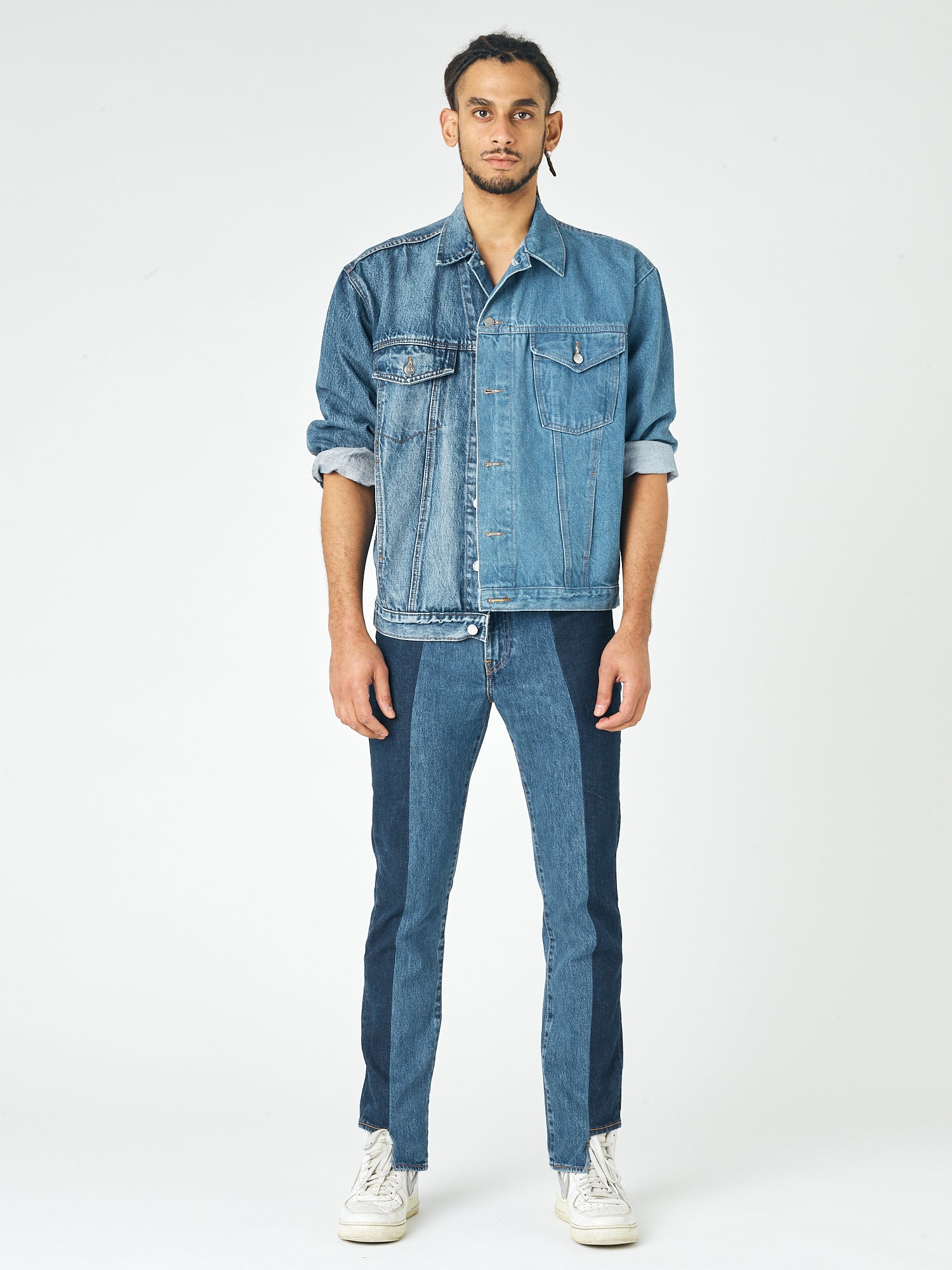 Mens Mid Blue Match Jacket - E.L.V. Denim