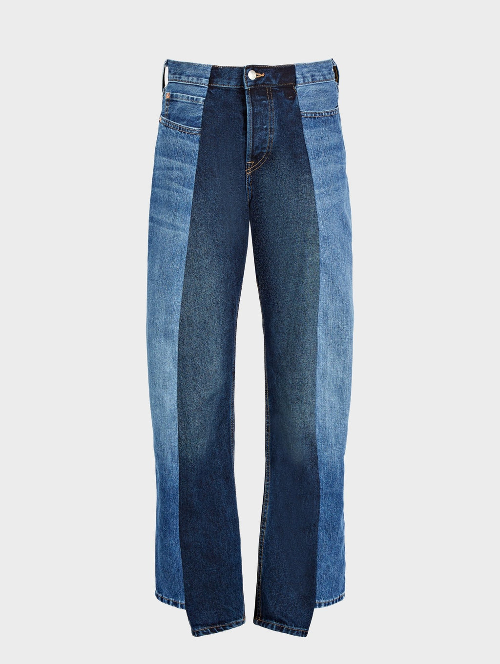 Mid Dark Blue Contrast Boyfriend Jean - E.L.V. Denim