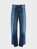 Mid Dark Blue Contrast Boyfriend Jean - E.L.V. Denim