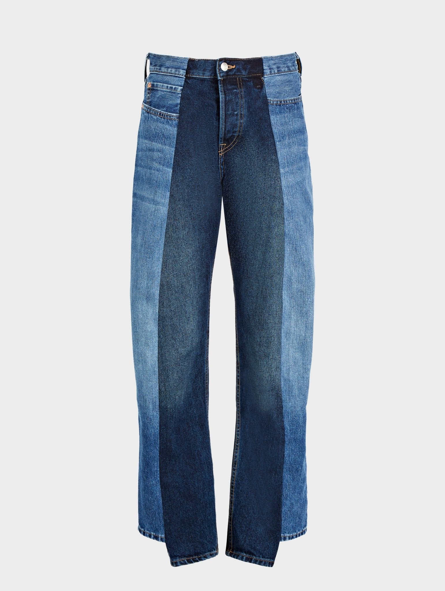 Mid Dark Blue Contrast Boyfriend Jean - E.L.V. Denim