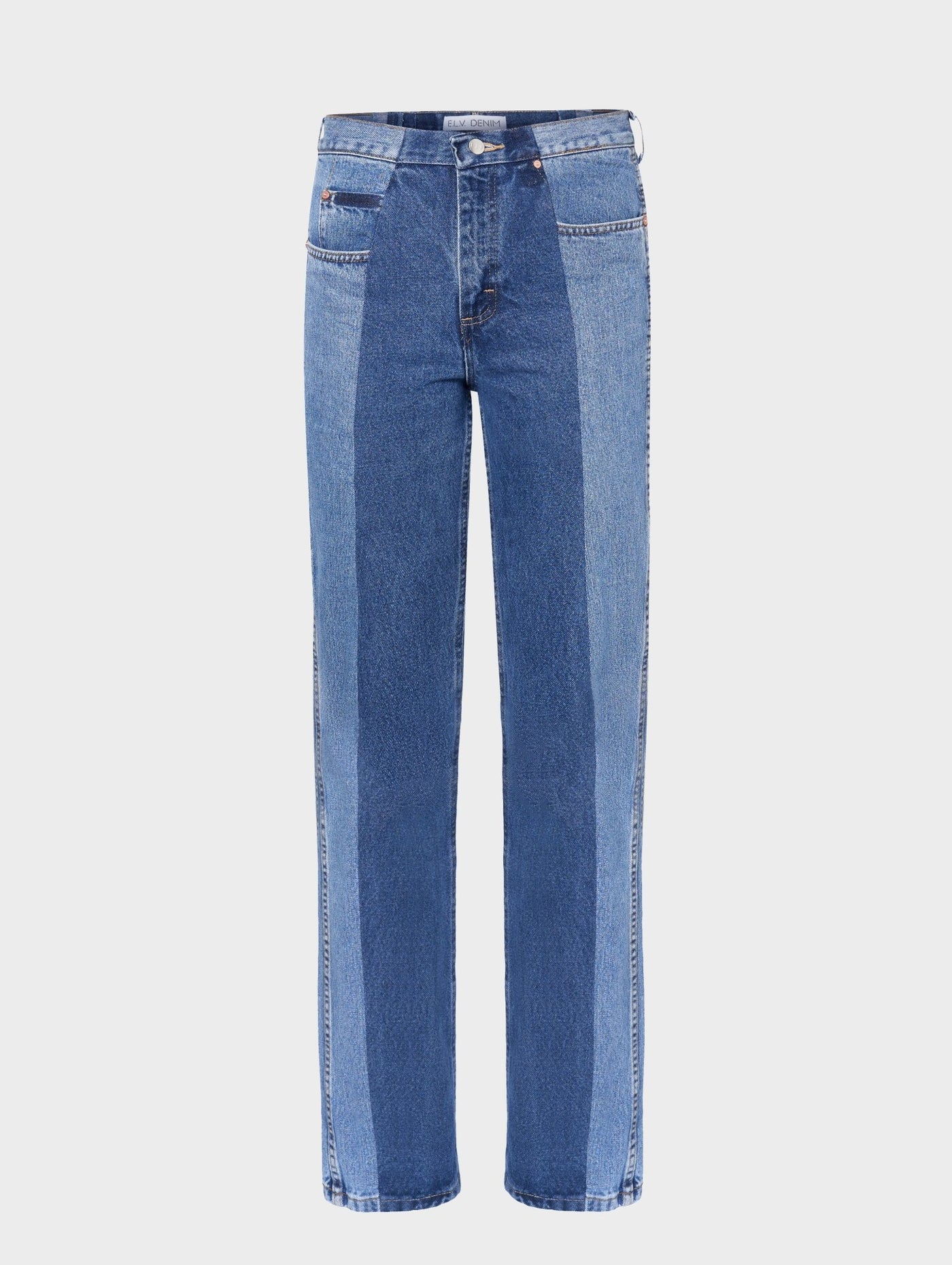 Mid Dark Blue Stovepipe Jeans - E.L.V. Denim