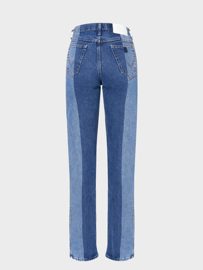 Mid Dark Blue Stovepipe Jeans - E.L.V. Denim