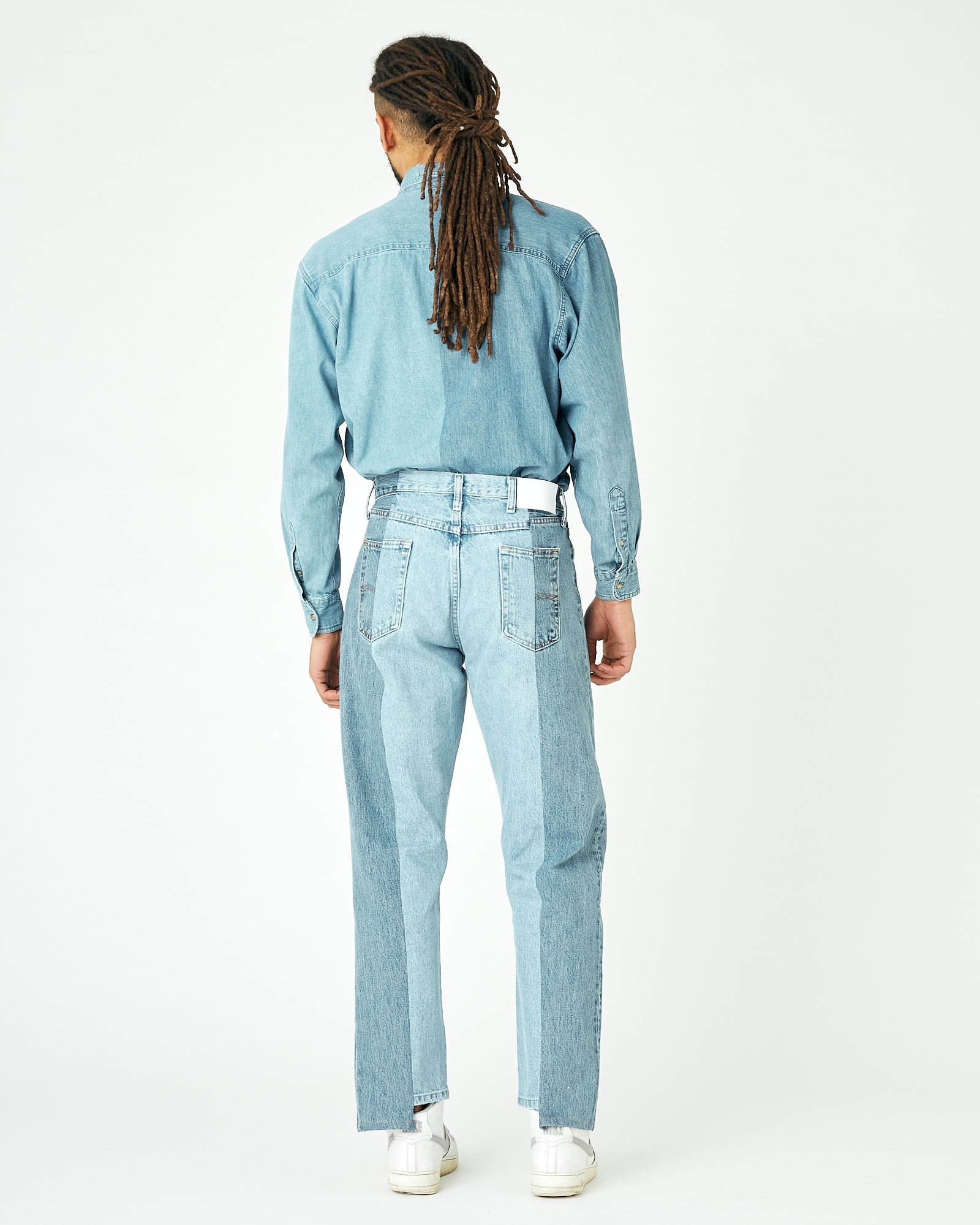 Mid Light Blue Contrast Garçon Jean - E.L.V. Denim