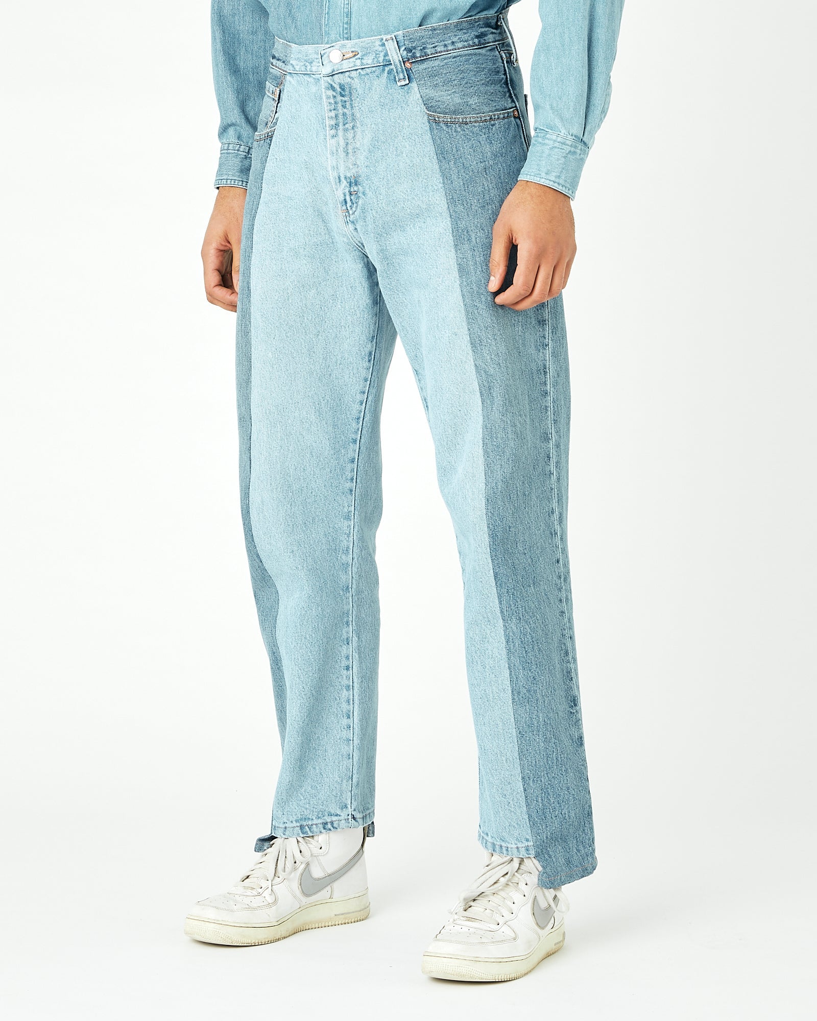 Mid Light Blue Contrast Garçon Jean - E.L.V. Denim