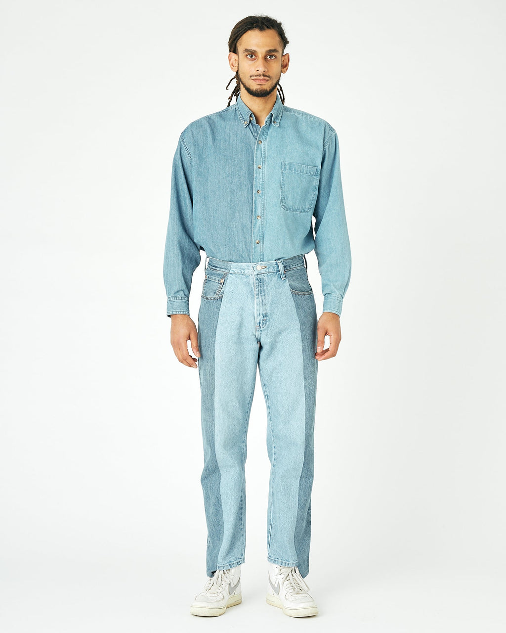 Mid Light Blue Contrast Garçon Jean - E.L.V. Denim