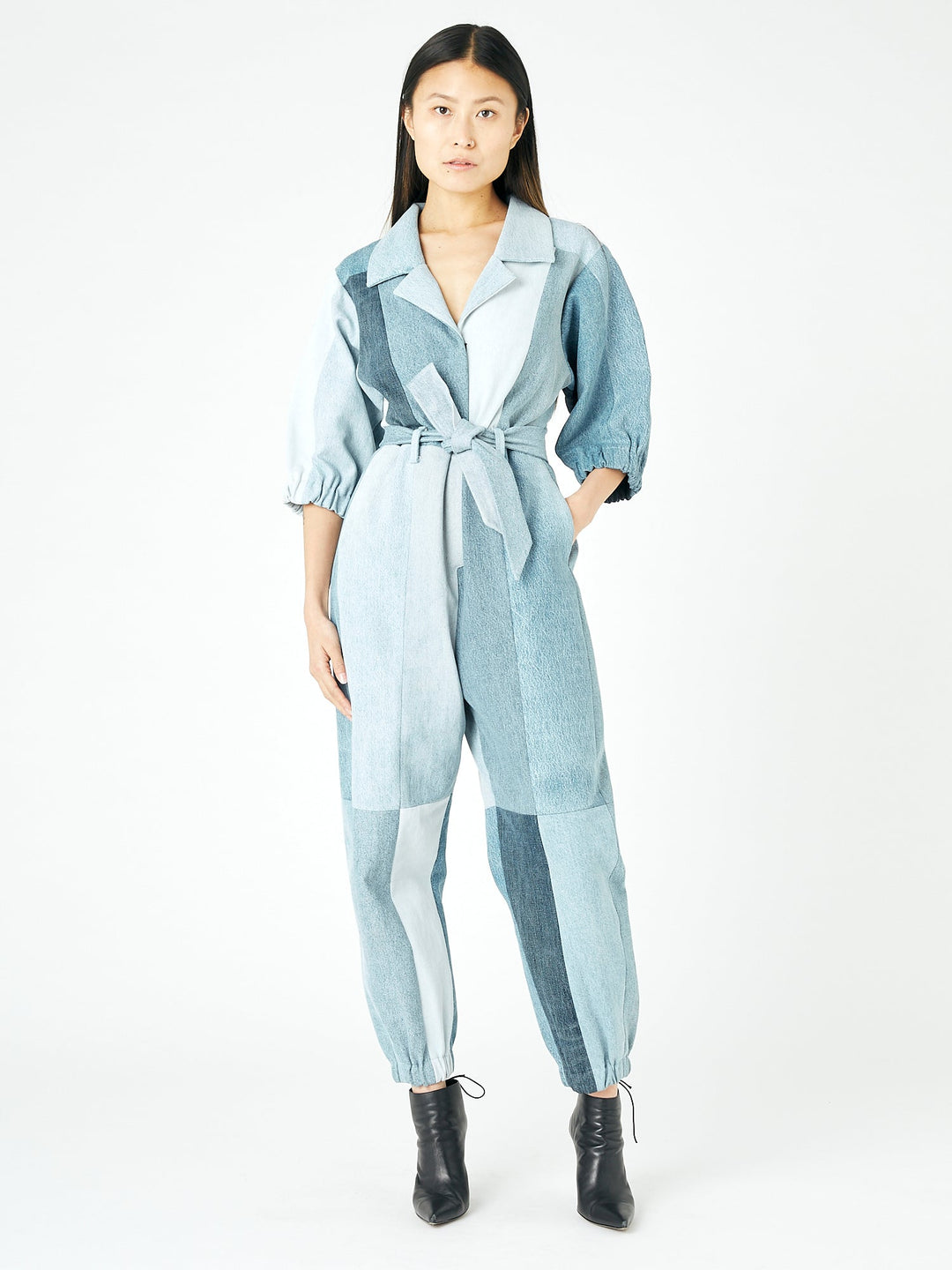 Classic Denim Jumpsuit PatchworkBlue | E.L.V. Denim – ELV Denim