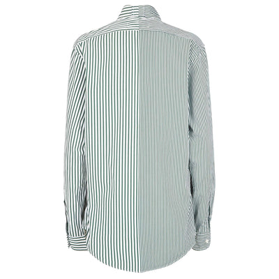 The Diana Cotton Green Stripe Shirt - E.L.V. Denim