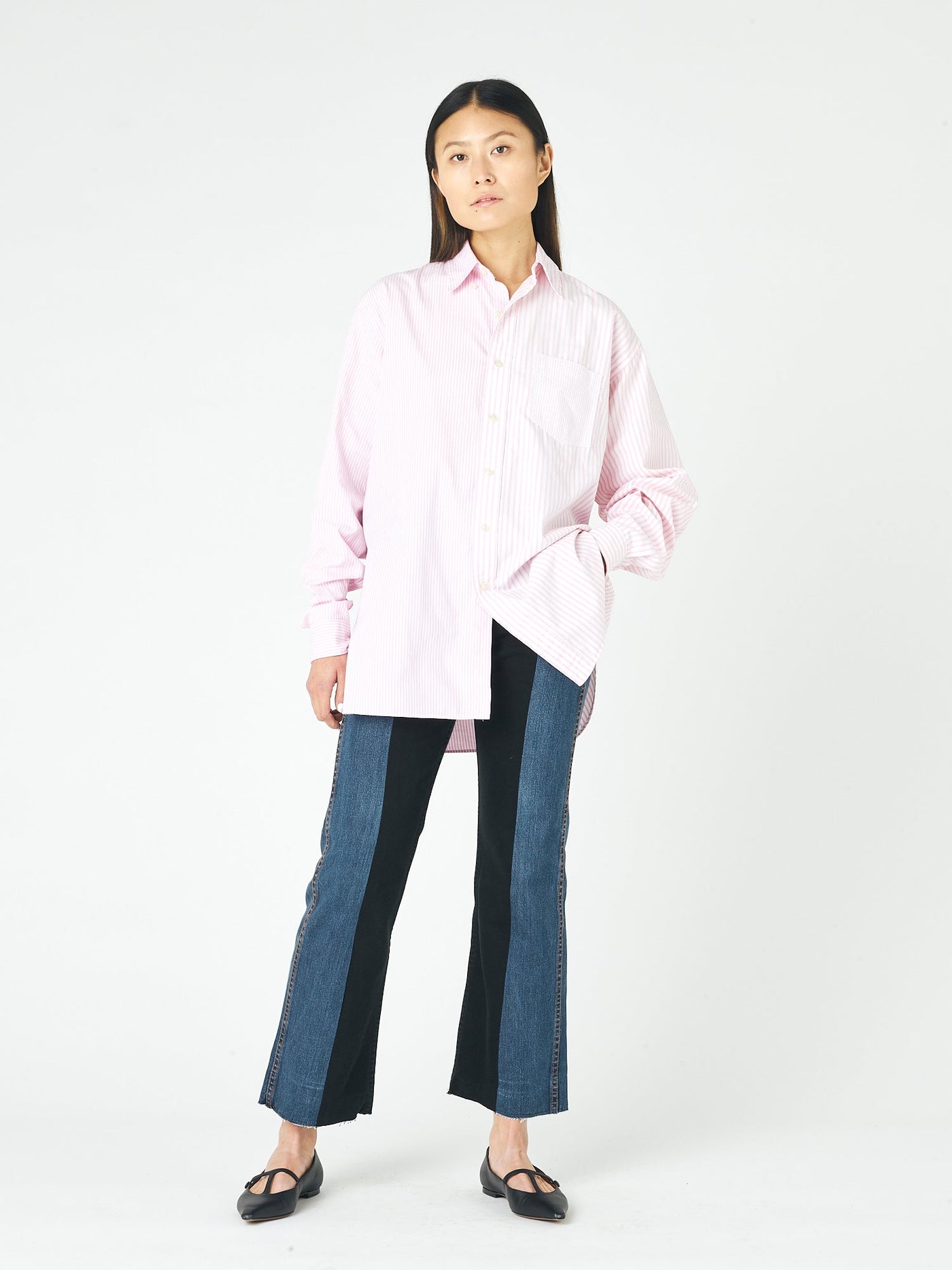 The Diana Cotton Pink Stripe Shirt - E.L.V. Denim